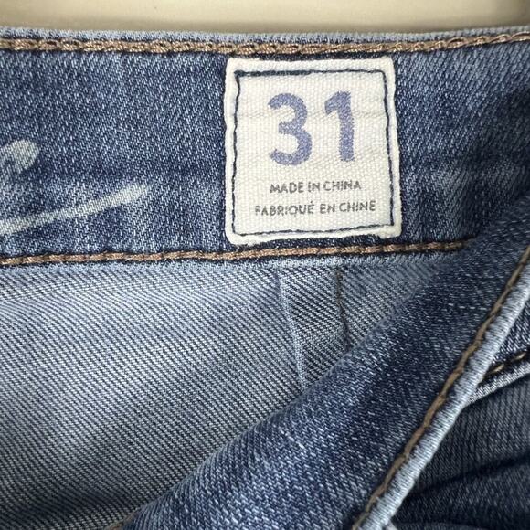 Free People Sunny Skinny Jeans Womens 31 Medium Wash High Rise Distressed Y2K - Picture 7 of 7